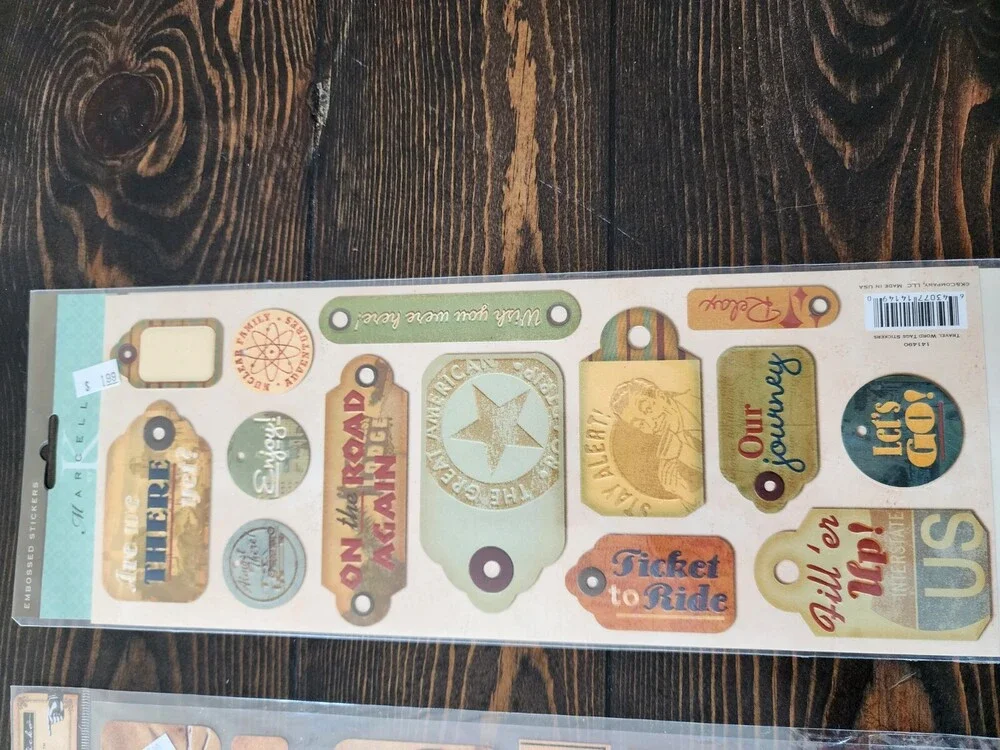 Scrapbooking Stickers Lot Ephemera Tags Letters Classic New Vintage Retired #22